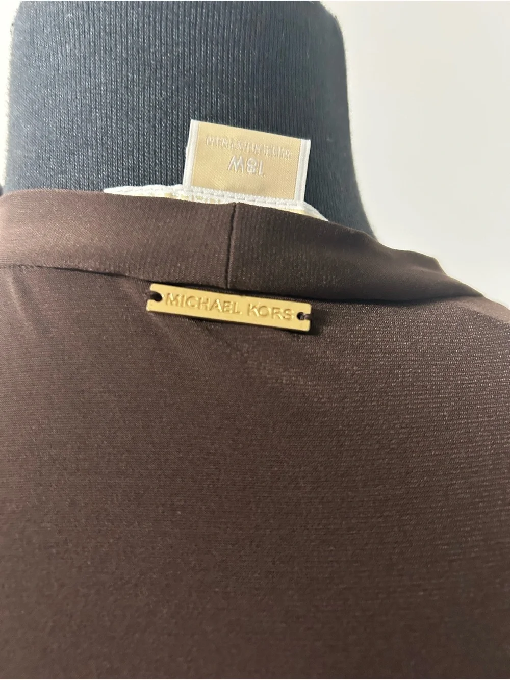 Michael Kors Brown Maxi Dress with Wrap Tie